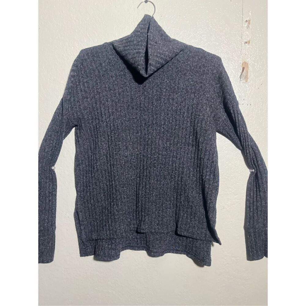 Athleta Women's Transit Pullover Turtleneck Sweater Charm Marble Ribbed Size S